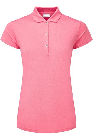 FootJoy Painted Floral Cap Sleeve Lisle Sport Women Sport Clothing Sports Tops & T-shirts Sport Crop Tops Sport Short-sleeved Crop Tops Pink