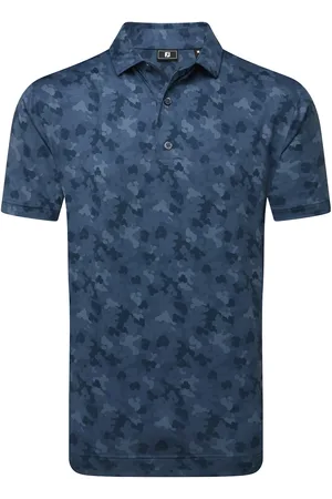 FootJoy Pop Camo Lisle Sport Men Sport Clothing Sport Tops Sport Polos Sport Short-sleeved Polos Blue