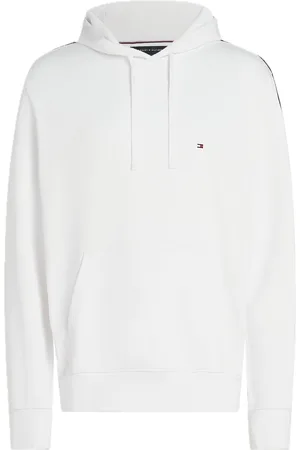 Tommy Hilfiger Global Stripe Hoody Tops Sweat-shirts & Hoodies Hoodies White