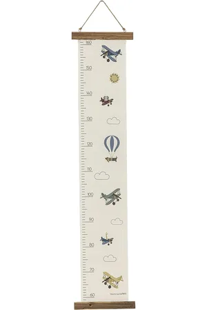 Bloomingville Plane Measure Board Home Kids Decor Wall Stickers Growth Chart Blue