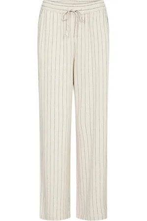 soyaconcept Sc-Poula Bottoms Trousers Straight Leg Cream
