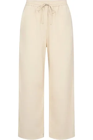 soyaconcept Sc-Cissie Bottoms Trousers Wide Leg Cream