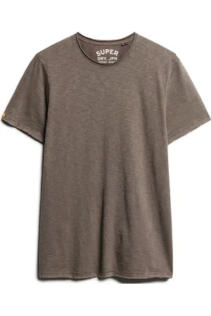 Superdry Raw Edge Slub T Shirt Tops T-shirts Short-sleeved Grey