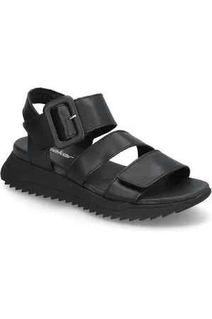 Rieker W2950-00 Shoes Sandals Flat Sandals Black