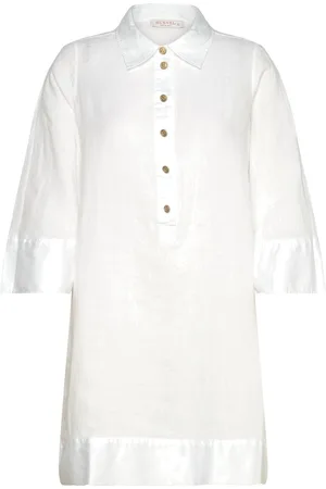 BUSNEL Ninette Solid Dress Lyhyt Mekko White