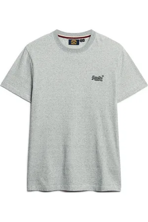 Superdry Essential Logo Emb Tee Tops T-shirts Short-sleeved Grey