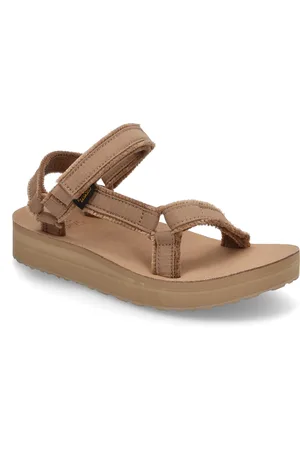 Teva Midform Universal Canvas Shoes Summer Shoes Platform Sandals Brown