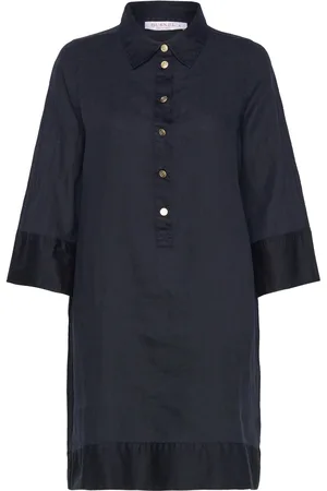 BUSNEL Ninette Solid Dress Lyhyt Mekko Navy