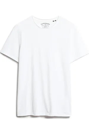 Superdry Raw Edge Slub T Shirt Tops T-shirts Short-sleeved White