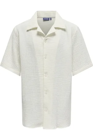 Only & Sons Osjkyle 0158 Ss Shirt Wvn Tops Shirts Short-sleeved Shirts White