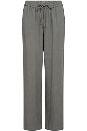 soyaconcept Sc-Poula Bottoms Trousers Straight Leg Grey