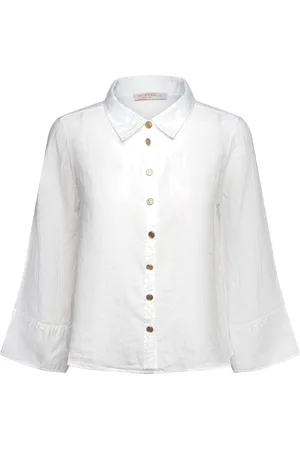 BUSNEL Romy Shirt Tops Blouses Long-sleeved White