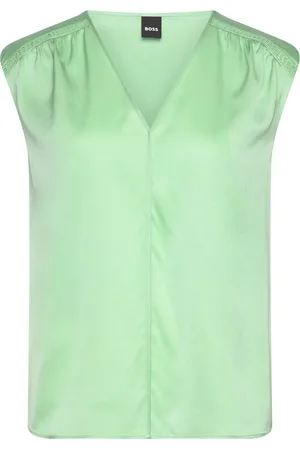 HUGO BOSS Binadi Tops Blouses Sleeveless Green