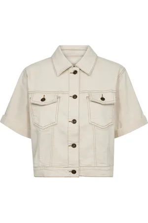 Mos Mosh Mmlette Clay Jacket Farkkutakki Denimtakki Cream