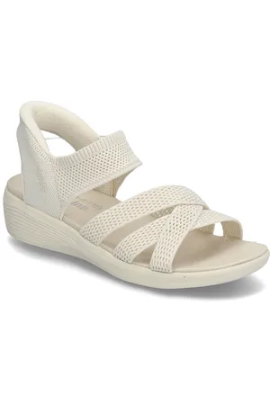 Skechers Women Arya Shoes Sandals Flat Sandals Cream