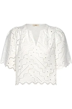 Suncoo Liam Tops Blouses Short-sleeved White