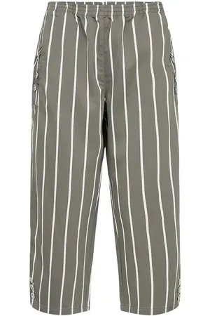 soyaconcept Sc-Akila Stripe Bottoms Trousers Straight Leg Khaki Green