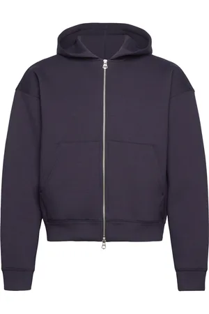 Weekday Simon Scuba Zip Hoodie Tops Sweat-shirts & Hoodies Hoodies Navy