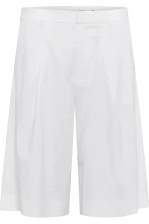 Gestuz Gzizza Linen Mw Shorts Bottoms Shorts Casual Shorts White