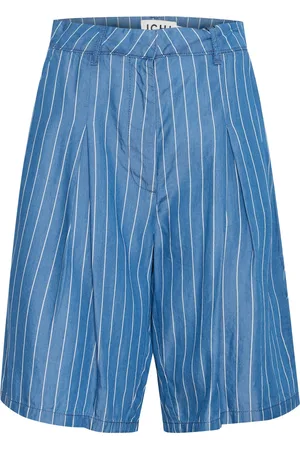 Ichi Ihbeccos Sho Bottoms Shorts Paper Bag Shorts Blue
