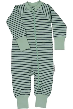 Geggamoja Pyjamas Two Way Zipper Pyjama Green