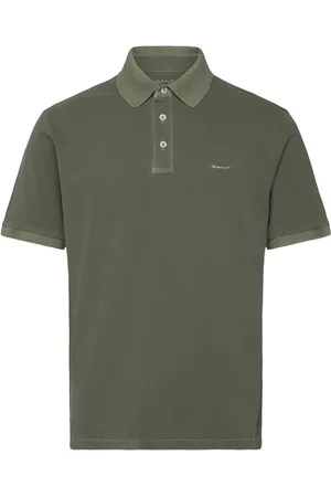 GANT Sunfaded Ss Polo Tops Polos Short-sleeved Khaki Green