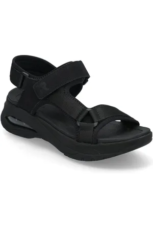 Rieker W3151-00 Shoes Sandals Flat Sandals Black