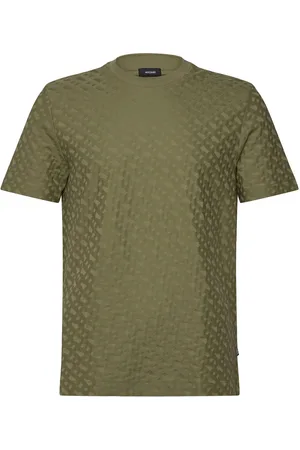 HUGO BOSS H-Thompson 80 Tops T-shirts Short-sleeved Khaki Green