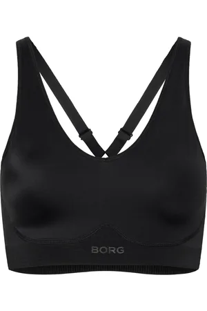 Björn Borg Borg Mid V Support Sports Bra Sport Women Sport Clothing Sport Bras - All Black
