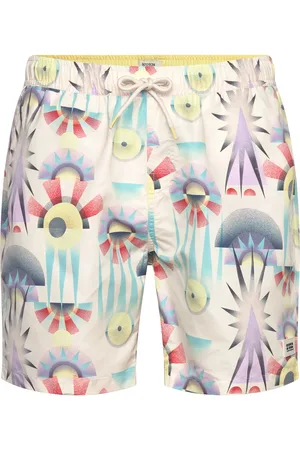 Scotch&Soda Printed Mid-Length Swimshort Uimashortsit Cream