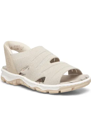 Rieker 68895-64 Shoes Sandals Flat Sandals Cream