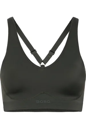 Björn Borg Borg Mid V Support Sports Bra Sport Women Sport Clothing Sport Bras - All Khaki Green