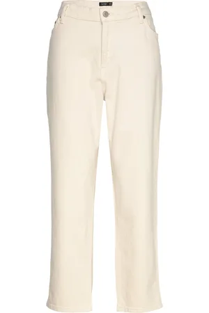 Ralph Lauren High-Rise Straight Ankle Jean Bottoms Jeans Straight-regular Cream