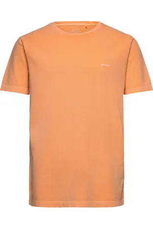 GANT Slim Sunfaded Ss Pique T-Shirt Tops T-shirts Short-sleeved Orange