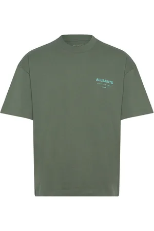 AllSaints Underground Ss Crew Tops T-shirts Short-sleeved Green
