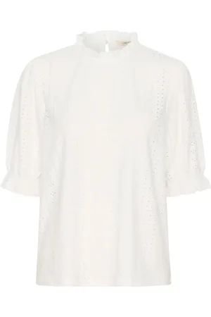 Cream Crmianna Ss Blouse Tops Blouses Short-sleeved White