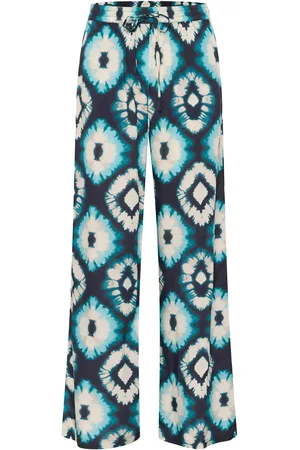 Cream Crtiah Pant Bottoms Trousers Straight Leg Blue
