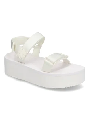 HUGO BOSS Zaralyn_Sandalplt_Wb Shoes Sandals Platform Sandals Cream