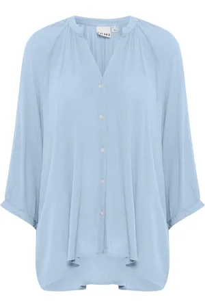 Ichi Ihmarrakech So Sh4 Tops Blouses Long-sleeved Blue