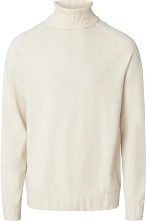 Lexington Tomas Turtle Neck Sweater Tops Knitwear Turtlenecks White