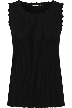 Cream Crribba Top Tops T-shirts & Tops Sleeveless Black