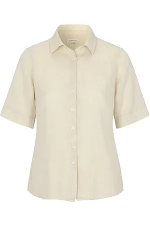 Newhouse Corfu Linen Shirt Tops Shirts Short-sleeved Cream