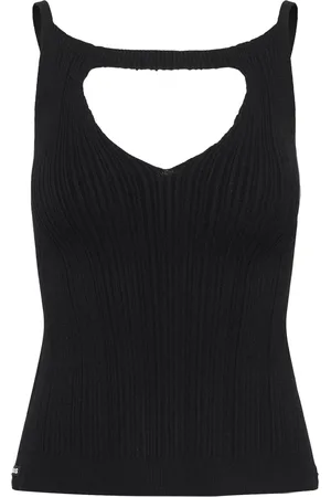 ALOHAS Temis Black Tricot Top Tops T-shirts & Tops Sleeveless Black