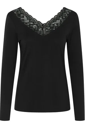 Cream Crtrulla Ls T-Shirt Tops T-shirts & Tops Long-sleeved Black