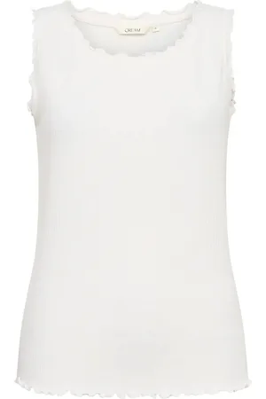 Cream Crribba Top Tops T-shirts & Tops Sleeveless White
