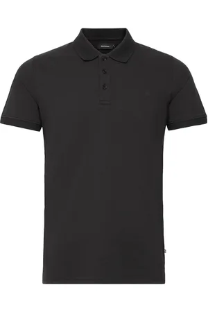 Matinique Mapoleo Melange Tops Polos Short-sleeved Black