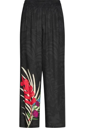Desigual Colibrí Pant Bottoms Trousers Wide Leg Black