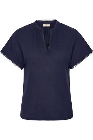 Freequent Fqlavina-Tee Tops T-shirts & Tops Short-sleeved Navy