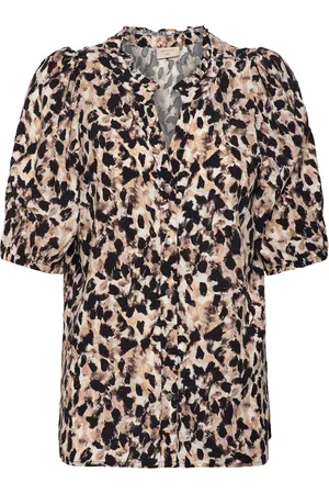 Freequent Fqadney-Shirt Tops Blouses Short-sleeved Brown