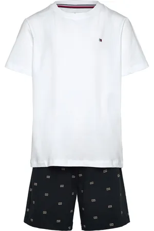 Tommy Hilfiger S/S Jersey Pj Set Pyjamasetti Pyjama White